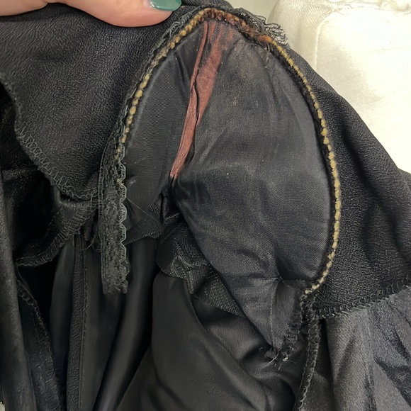 Vintage 80’s Michael Marcella Black Dress with Pearl Sleeves - Picture 7 of 7